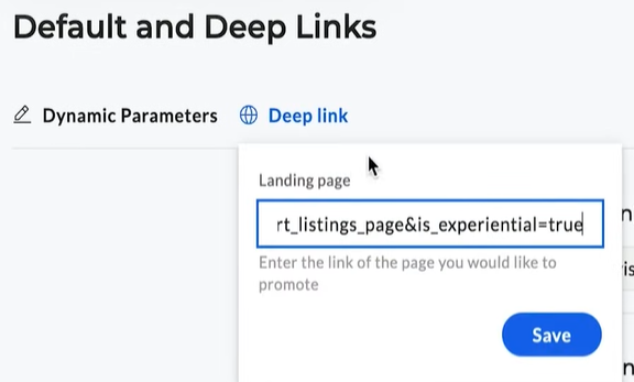 Selectează „Default and Deep Links”