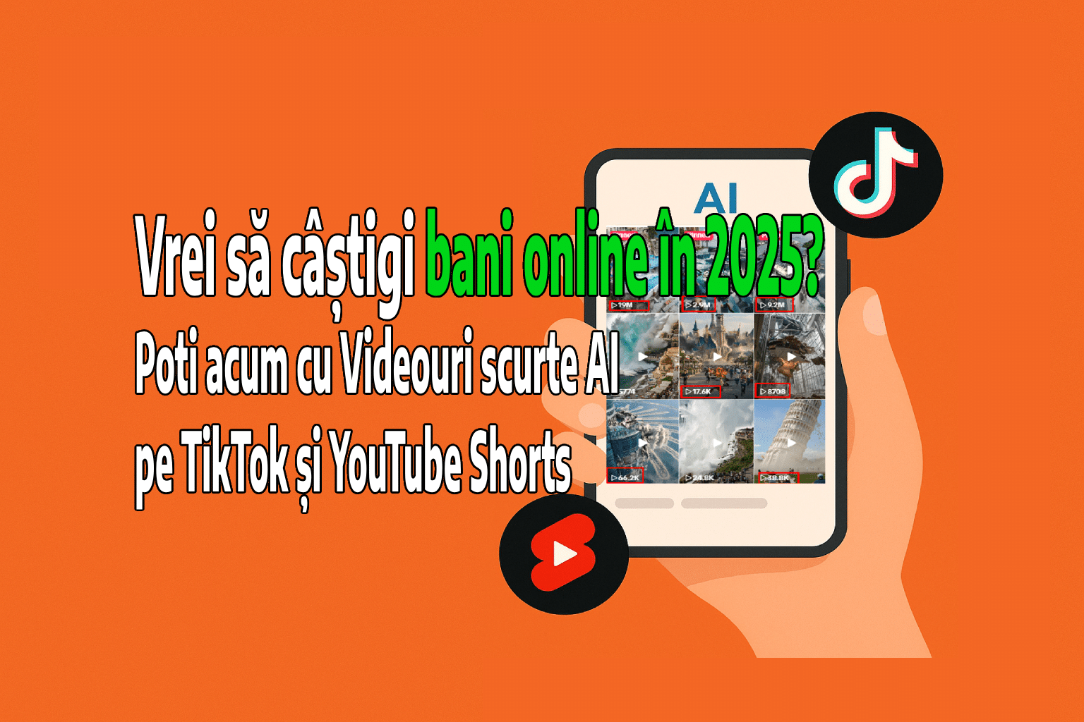 Videouri scurte AI TikTok și YouTube Shorts - cele mai virale nișe în 2025
